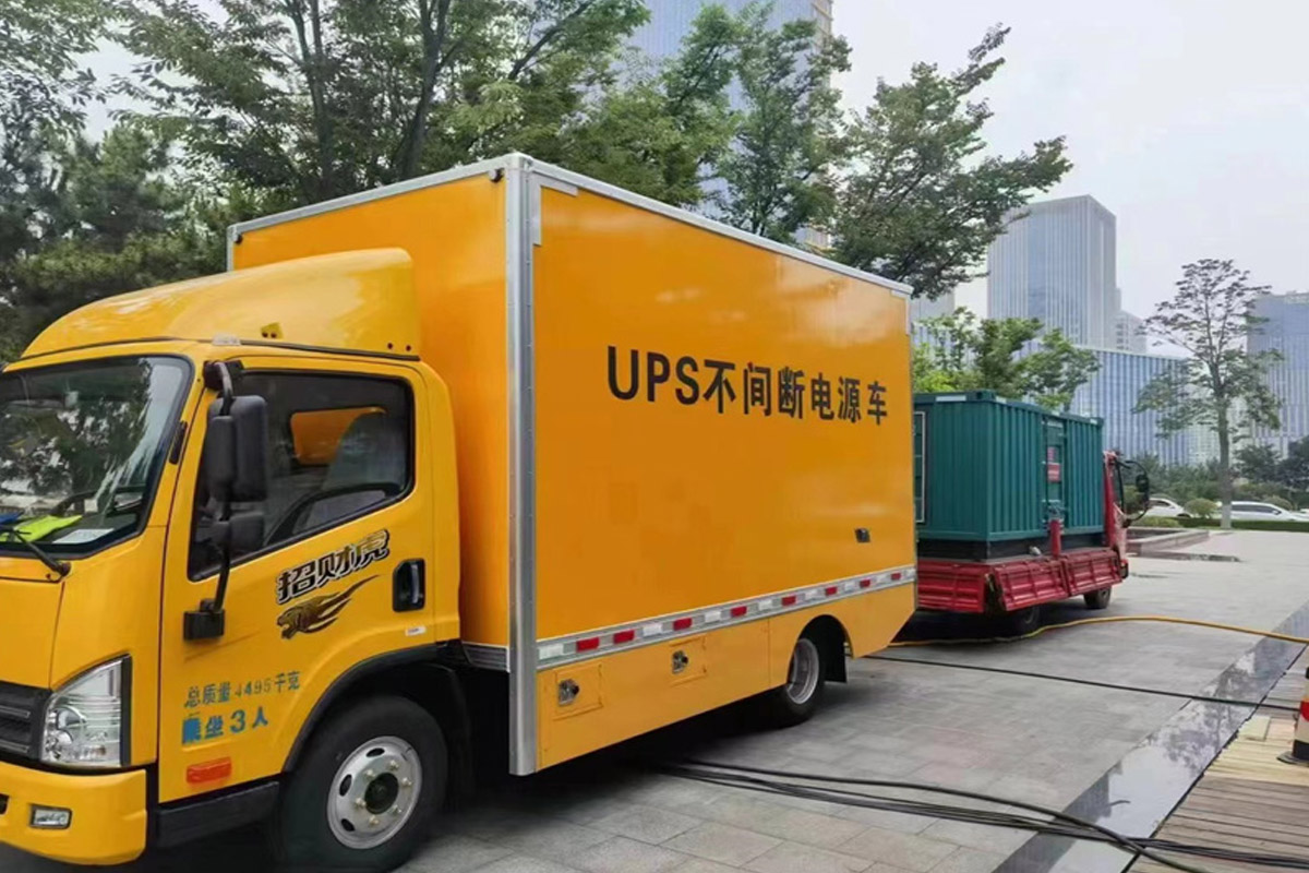 资中发电机租赁施工现场