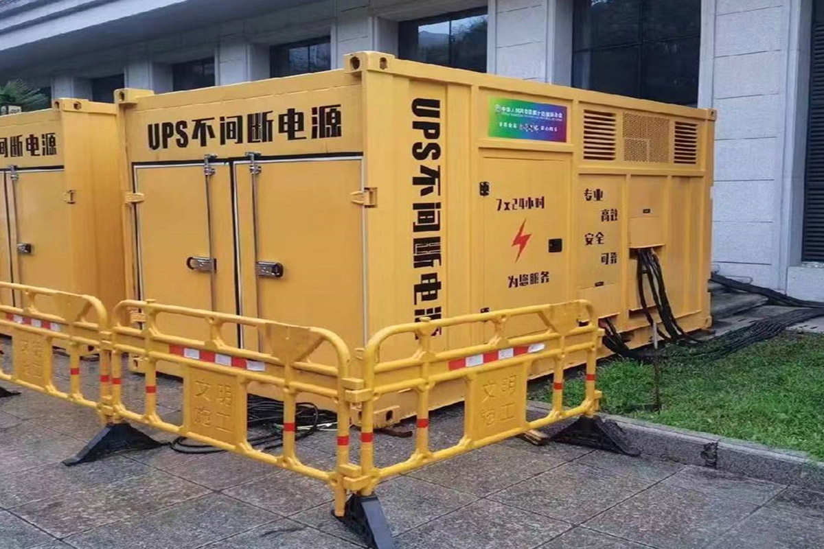 资中发电机租赁施工现场