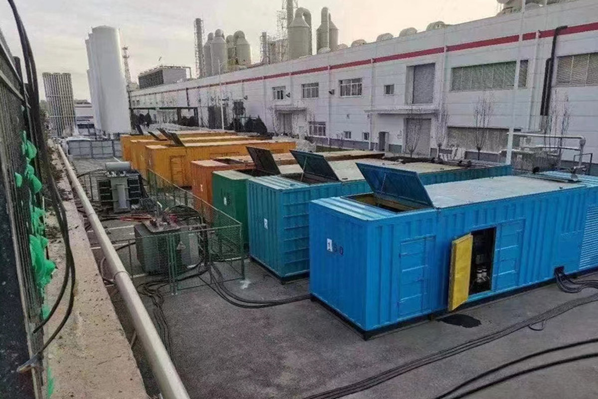 资中发电机租赁施工现场