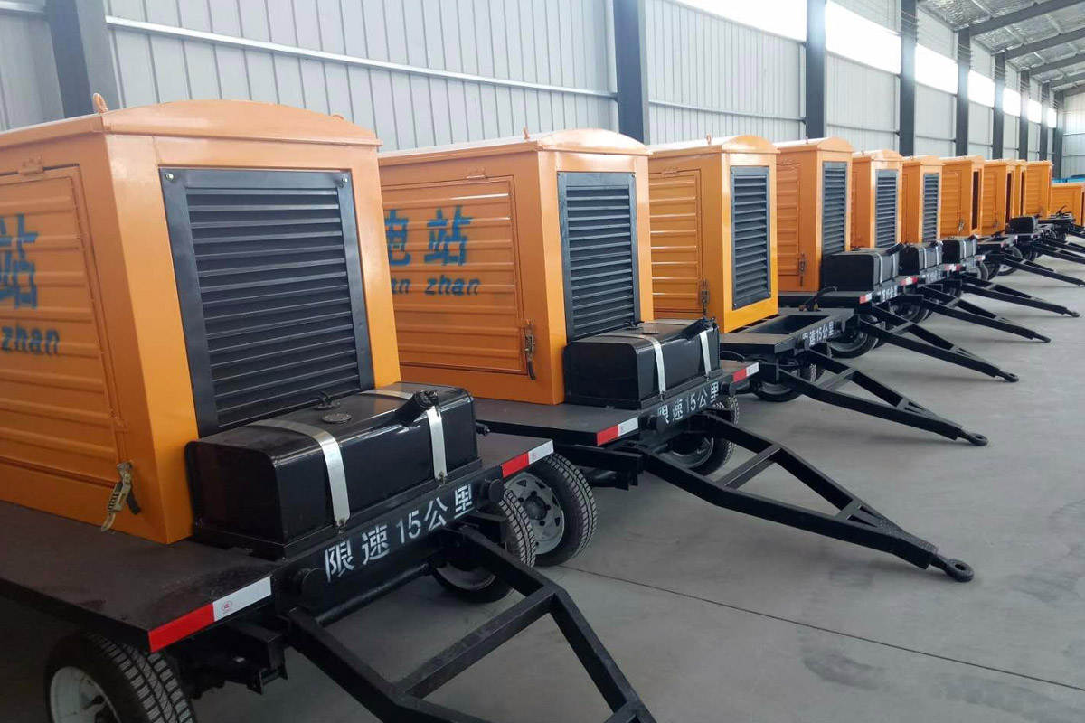 资中发电机租赁施工现场